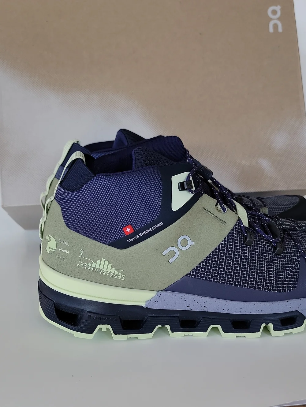 Size 9.5W-On Cloudtrax Women's Hiking Shoes Reseda/Lavender MPN 53.99053